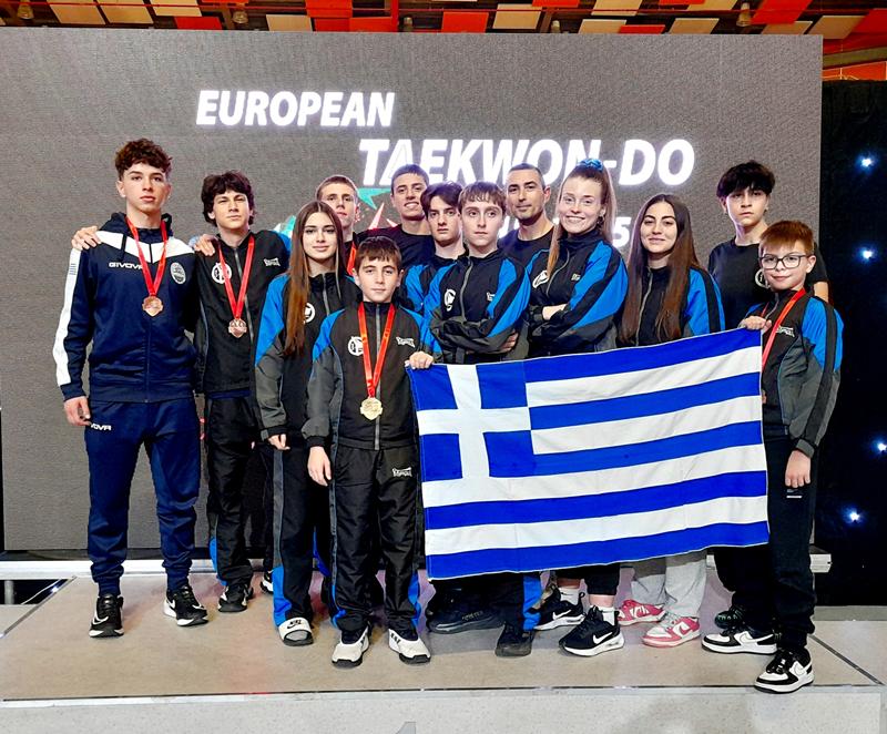 Naoussa Taekwon-do: Δυναμική εμφάνιση με οκτώ μετάλλια στο Ευρωπαϊκό Κύπελλο