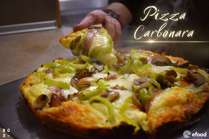 Pizza Carbonara από την pizza Napoli 