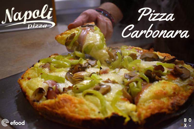 Pizza Carbonara από την pizza Napoli 