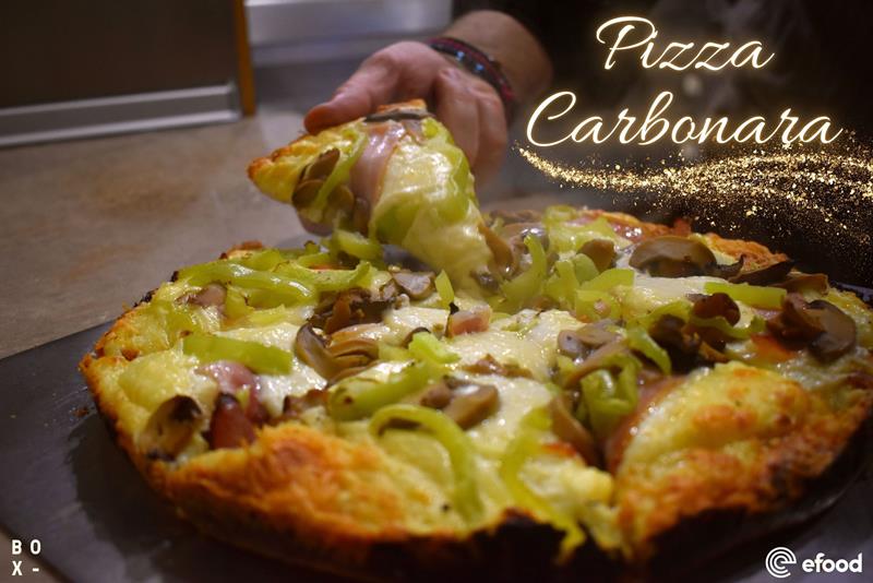 Pizza Carbonara από την pizza Napoli 