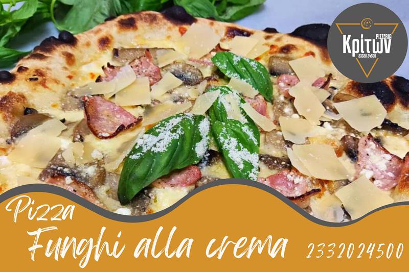 Η ξεχωριστή Funghi alla crema από την «Pizzeria Κρίτων»