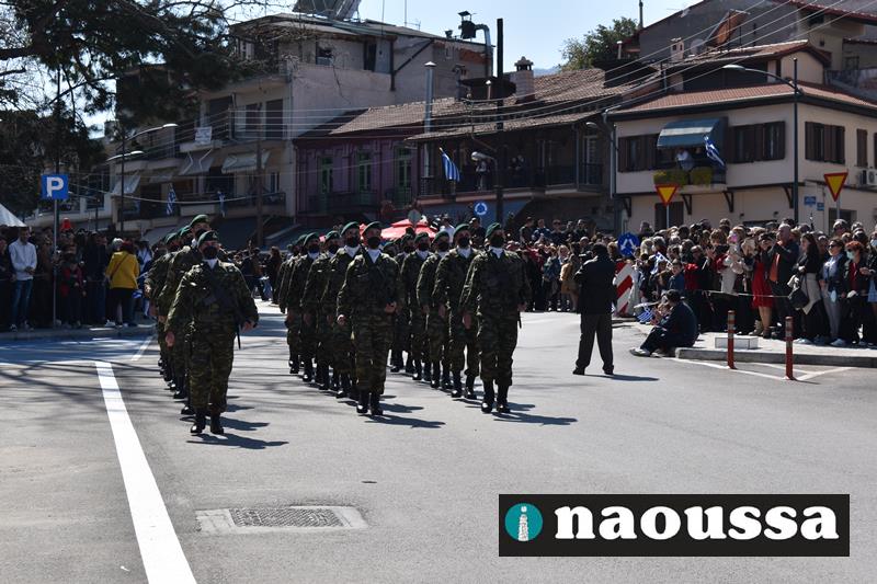 Η στρατιωτική παρέλαση της 25ης Μαρτίου στη Νάουσα (video)