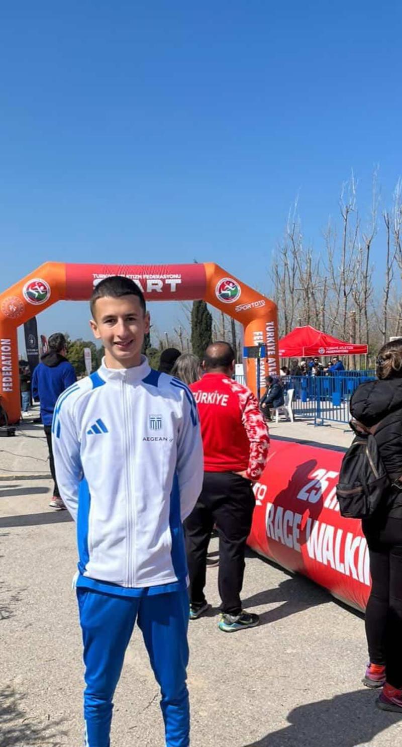 Ο Γρηγόρης Τσιάτσιος 7ος στο Βαλκανικό Πρωτάθλημα Βάδην Κ18 στη Σμύρνη